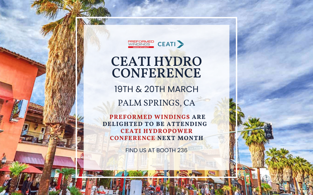 Preformed Windings set to attend CEATI Hydropower Conference in Palm Springs