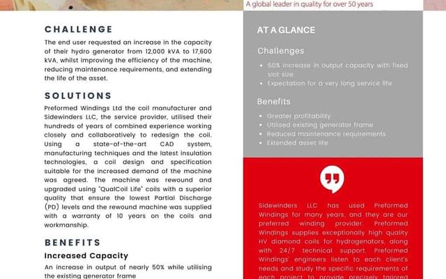 HV diamond coils to increase hydro generator output