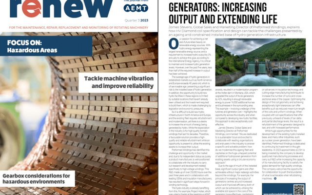 Preformed Windings are proud to have featured in the RENEW Magazine