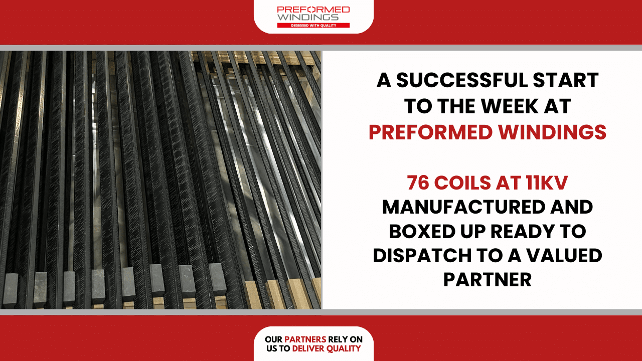 High-quality, high-voltage set of 76 coils at 11kV manufactured and boxed up to dispatch to valued partners