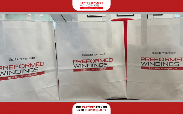 Preformed Windings to give out customer gift bags