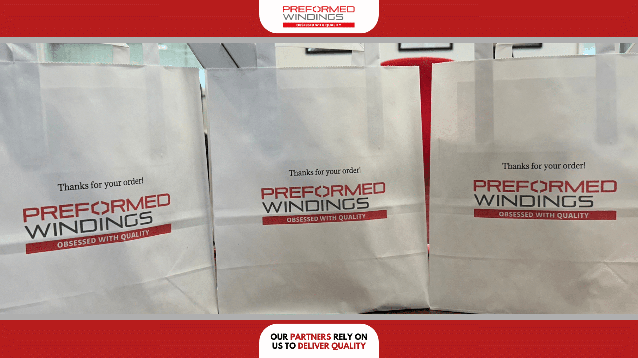 Preformed Windings to give out customer gift bags