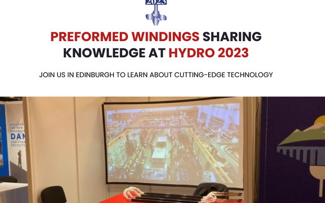 Preformed Windings exhibit at Hydro 2023 in Edinburgh
