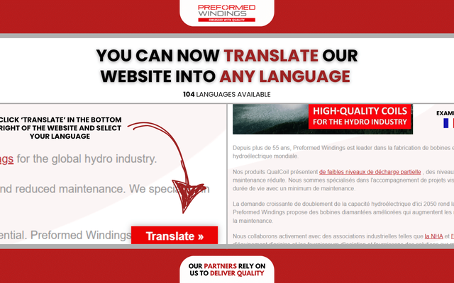 You can now translate our website into 104 different languages!