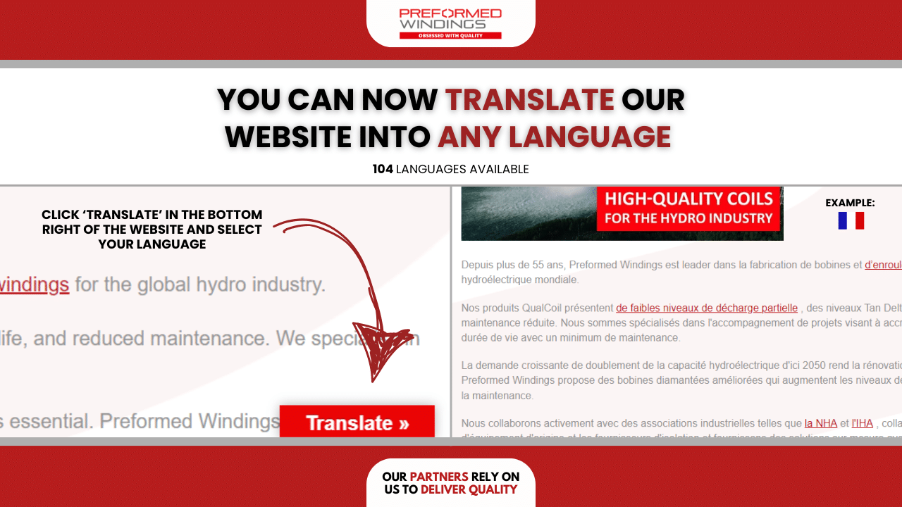 You can now translate our website into 104 different languages!