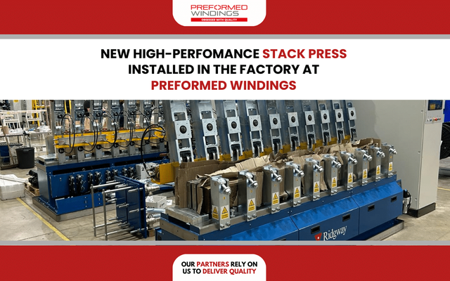 New high-performance stack press installed in the Preformed Windings factory