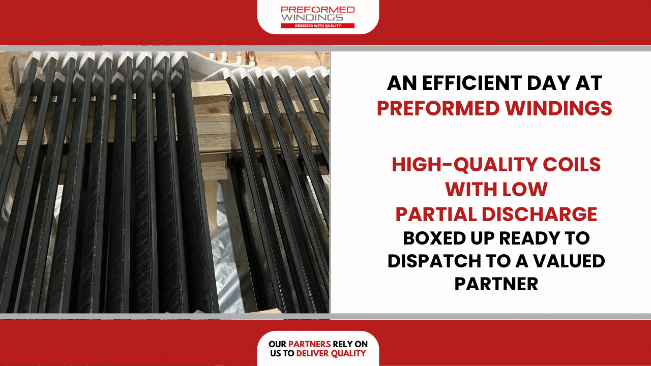 High-quality coils with low partial discharge manufactured and packed ready to dispatch