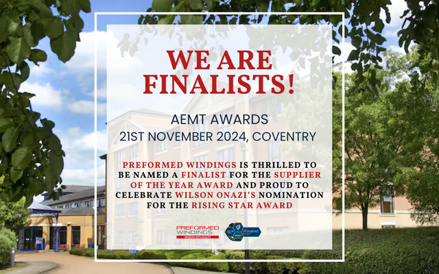 Preformed Windings are finalists at the AEMT Awards Ceremony this month!