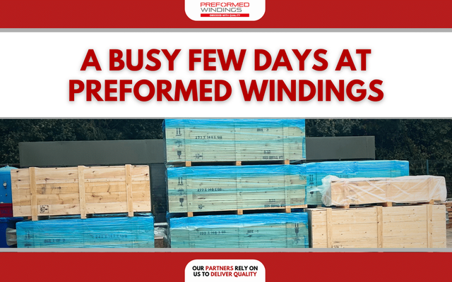 Multiple boxes of high-voltage diamond coils ready to be shipped to a valued customer