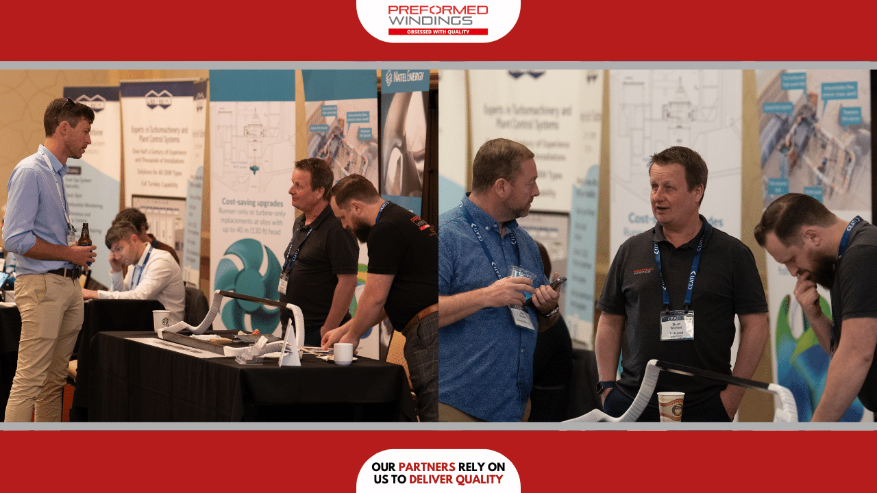 Preformed Windings pictured at the CEATI Hydropower Conference in Palm Springs