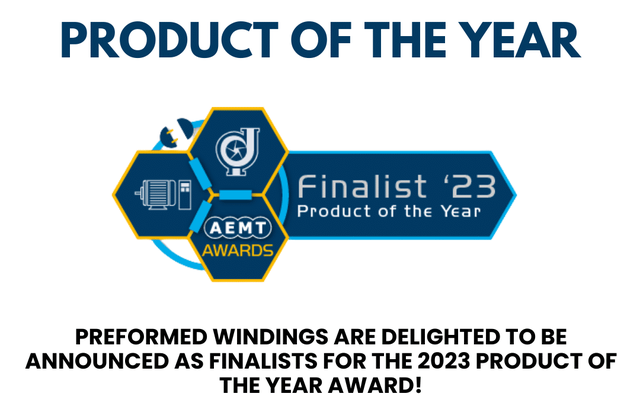 Preformed Windings announced as finalists for ‘Product of the Year’
