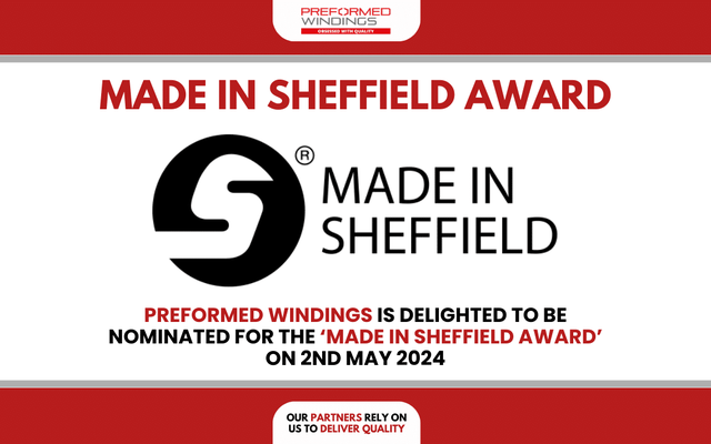 Preformed Windings nominated for ‘Made in Sheffield Award’
