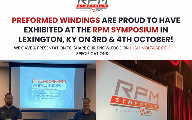 Preformed Windings exhibit at RPM Symposium conference in Lexington, KY