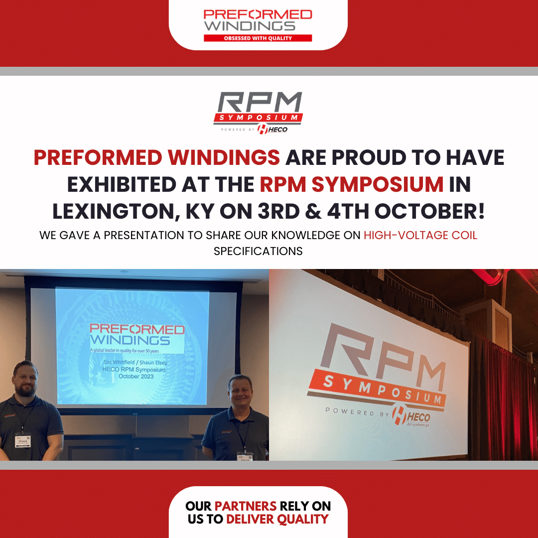 Preformed Windings exhibit at RPM Symposium conference in Lexington, KY