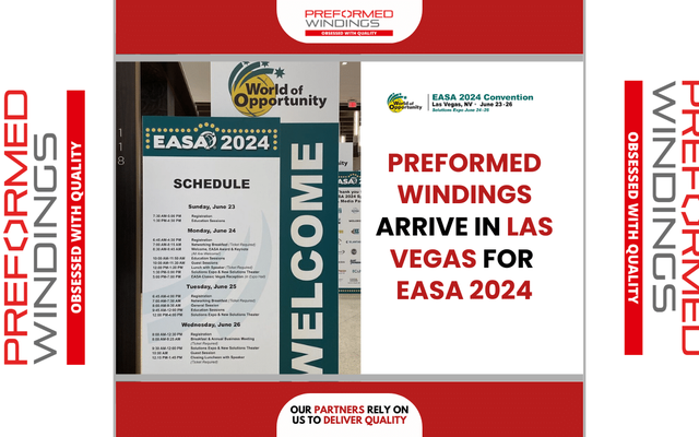 Preformed Windings arrive in Las Vegas for EASA 2024!