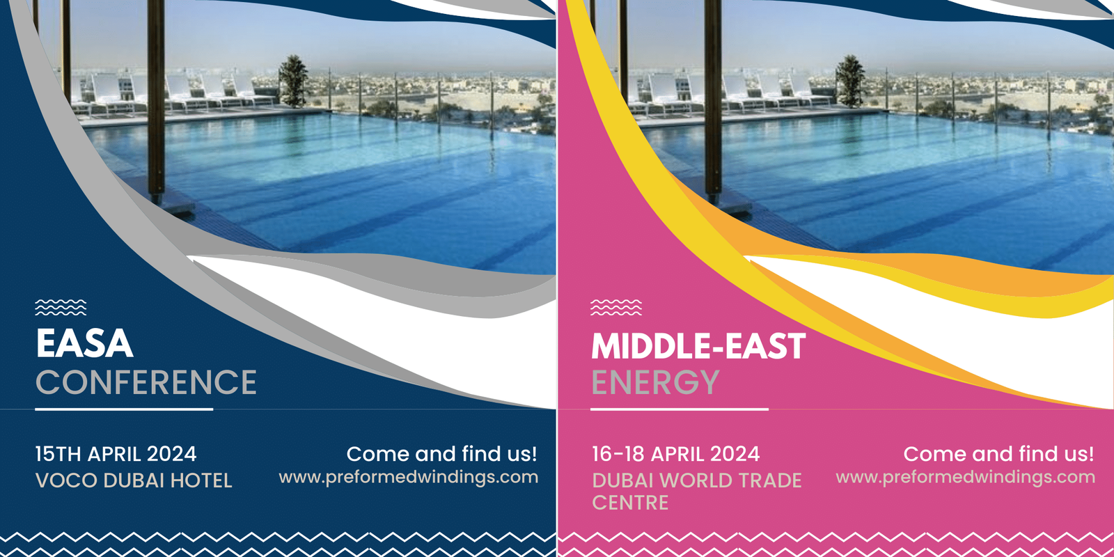 Preformed Windings are now in Dubai for the EASA Get-Together event and Middle-East Energy Fair!