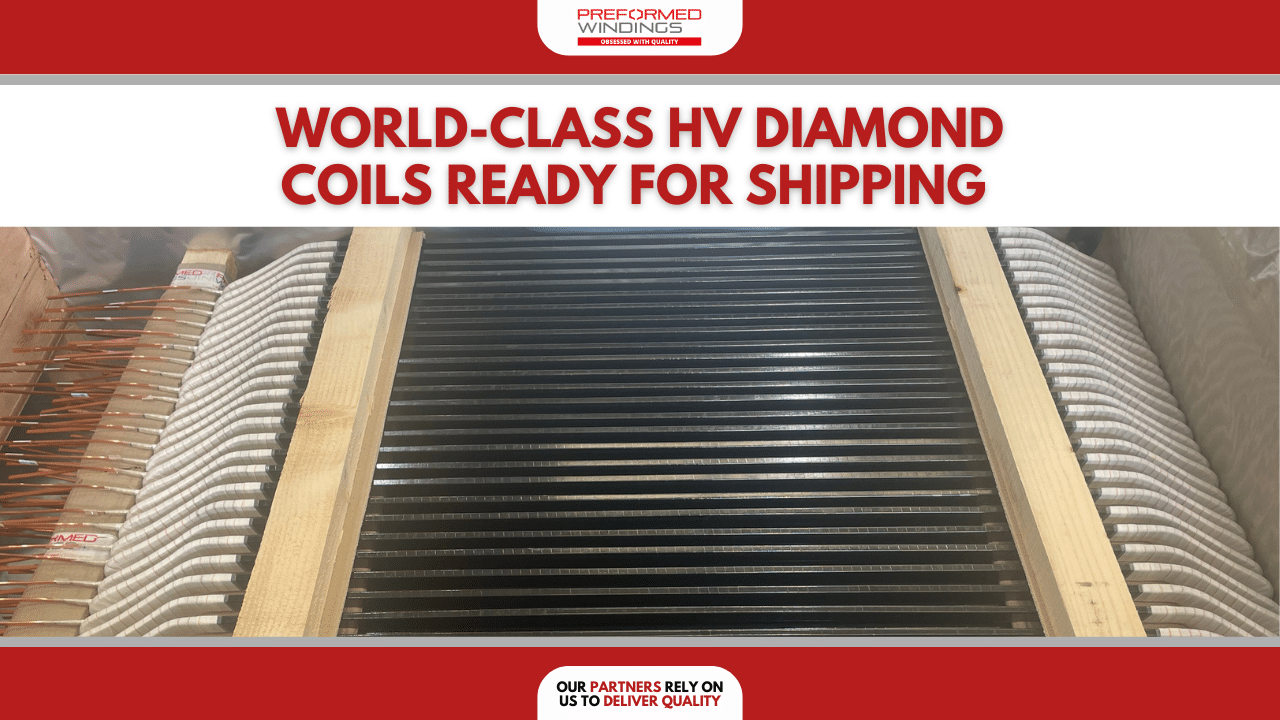 World-class set of high-voltage diamond coils by Preformed Windings pictured