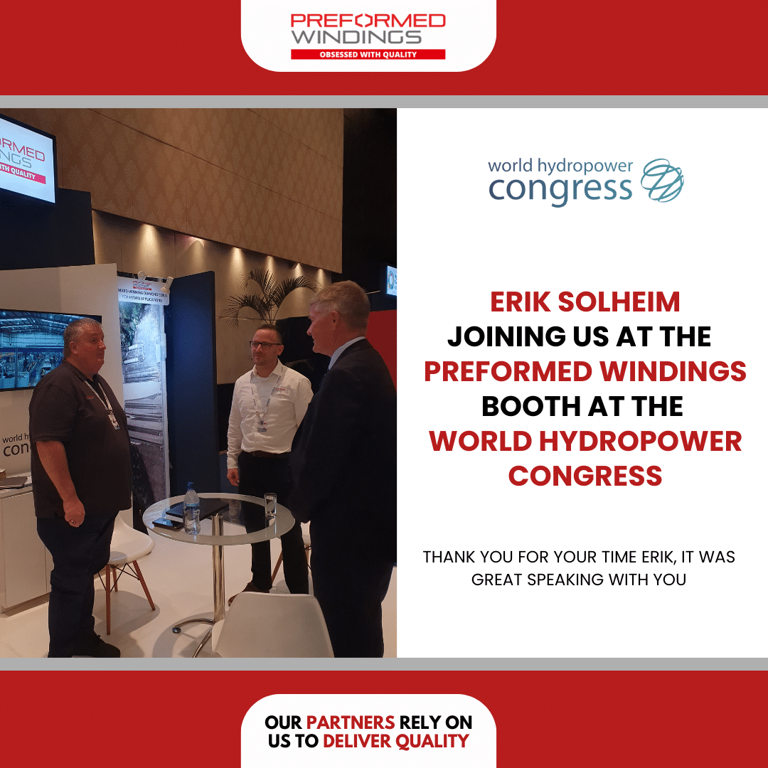 Erik Solheim joining Preformed Windings at the World Hydropower Congress