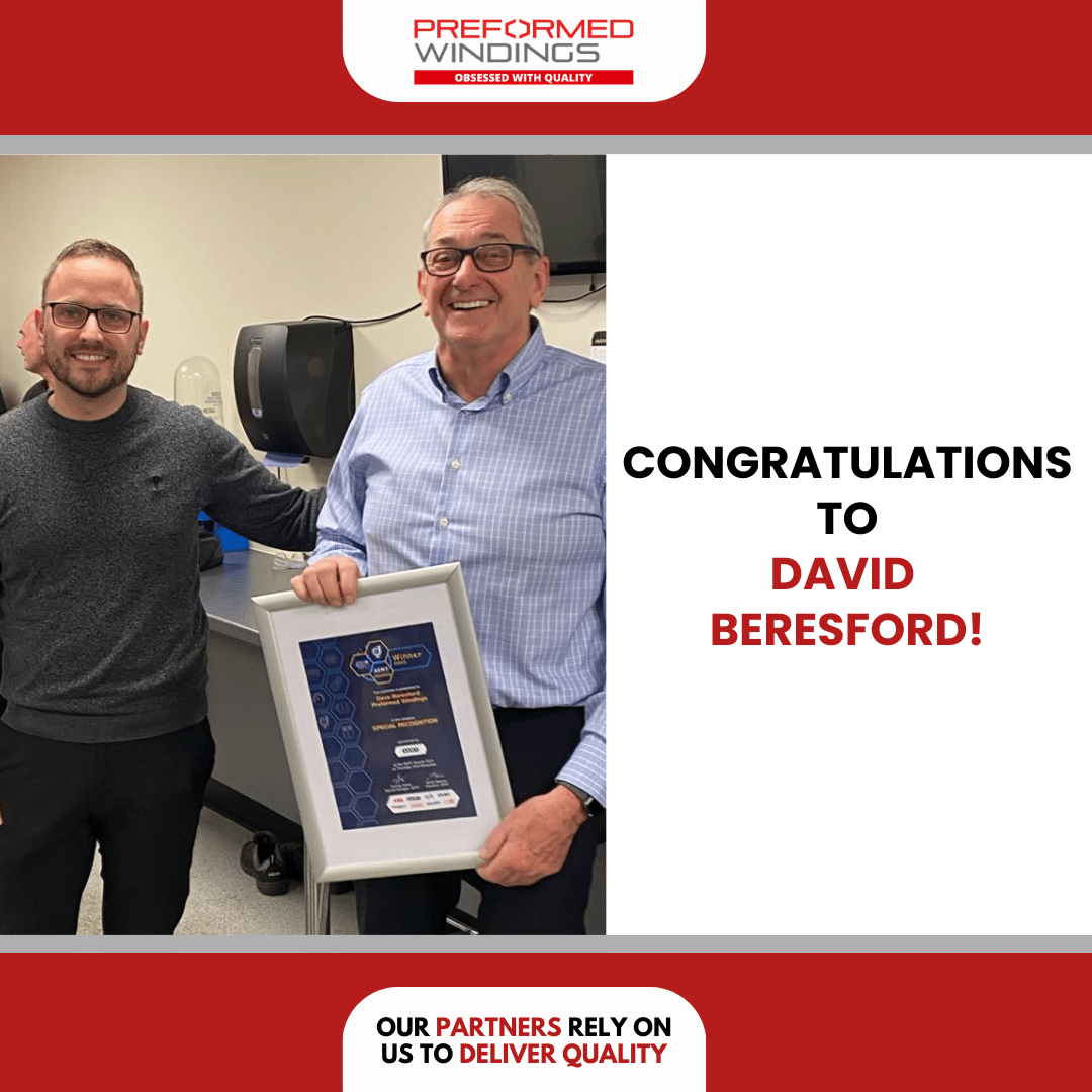 Preformed Windings’ David Beresford receives Special Recognition Award at the AEMT Awards