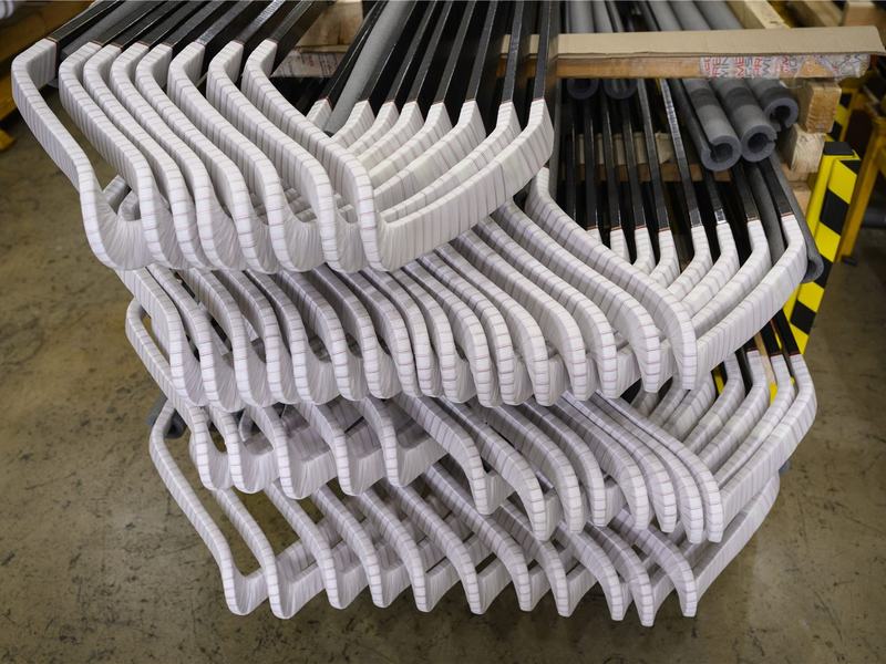 Stacked diamond coils ready for the next production stage