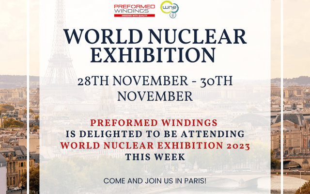 Preformed Windings to attend World Nuclear Exhibition this week!